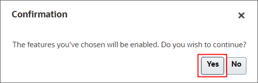 Confirmation message